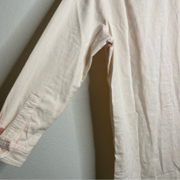 Frank &amp; Eileen 100% Cotton Mary Famous Denim Light Pink Shirt Dress