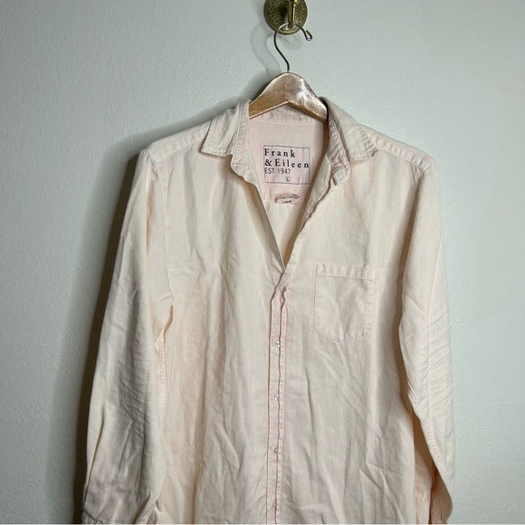 Frank &amp;amp; Eileen Frank &amp;amp; Eileen 100% Cotton Mary Famous Denim Light Pink Shirt Dress - Cotton