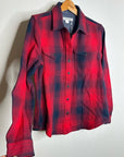 Outerknown 100% Organic Cotton Red Blue Plaid Blanket Shirt Button Down XS/S
