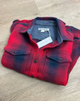 Outerknown 100% Organic Cotton Red Blue Plaid Blanket Shirt Button Down XS/S
