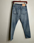 NWT Moussy Vintage 100% Cotton Tapered Distressed Jean Cow Hide Patch