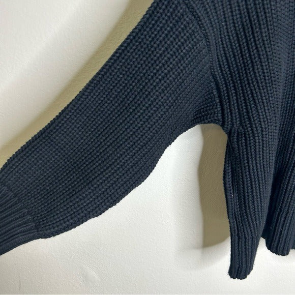 MATE The Label 100% Organic Cotton Half - Zip Chunky Knit Oversized Sweater