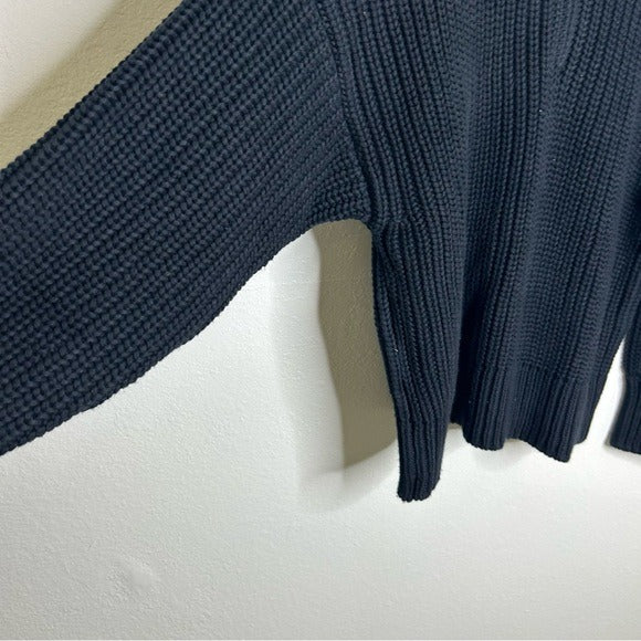 MATE the Label MATE The Label 100% Organic Cotton Half - Zip Chunky Knit Oversized Sweater - Cotton