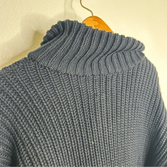 MATE The Label 100% Organic Cotton Half - Zip Chunky Knit Oversized Sweater