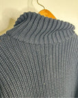 MATE The Label 100% Organic Cotton Half - Zip Chunky Knit Oversized Sweater