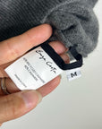 Enza Costa 100% Cashmere Gray Short Sleeve Knit Crew Neck Top