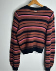 Cleobella 100% Organic Cotton Knit Multicolor Striped Bethany Cardigan Sweater