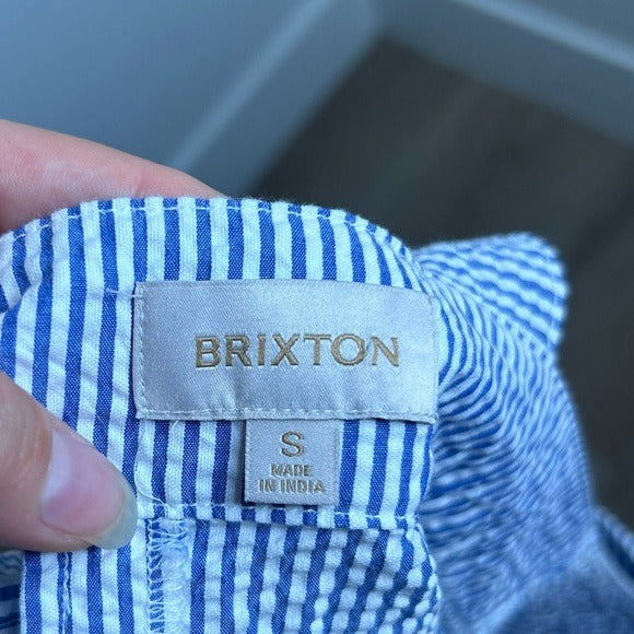 Brixton 100% Cotton Striped Babydoll Textured Tank Top