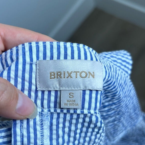 Brixton 100% Cotton Striped Babydoll Textured Tank Top