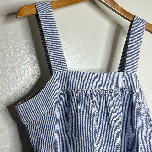 Brixton Brixton 100% Cotton Striped Babydoll Textured Tank Top - Cotton