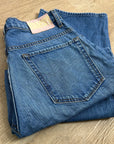 MOTHER 100% Cotton SNACKS High Waist Double Stack Ankle Straight Leg Jean