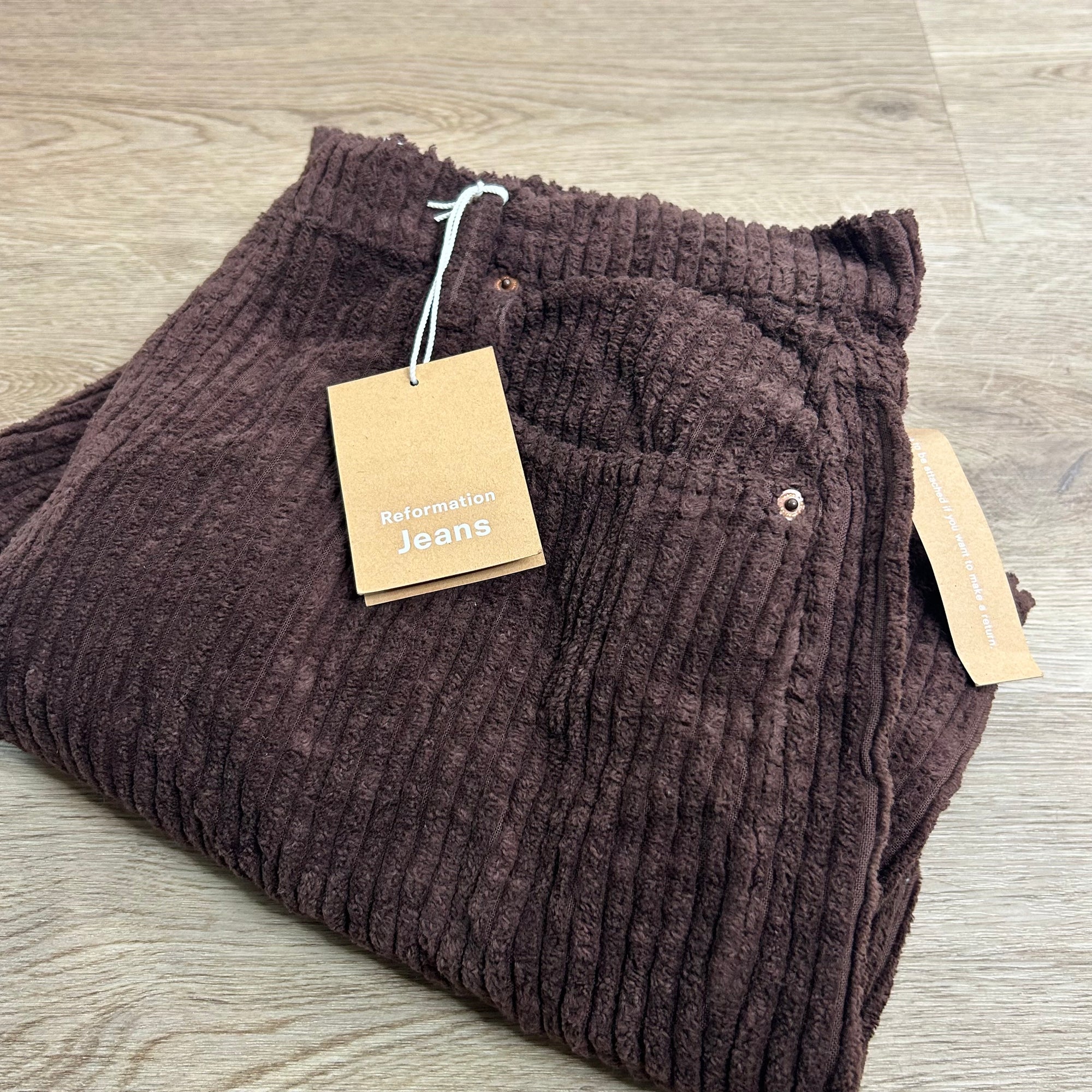 Reformation Reformation 100% Organic Cotton Preston Baggy Straight Corduroy - Cotton
