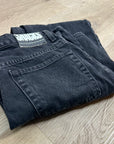 MOTHER Snacks 100% Cotton Black High Waisted Tapered Leg Jean