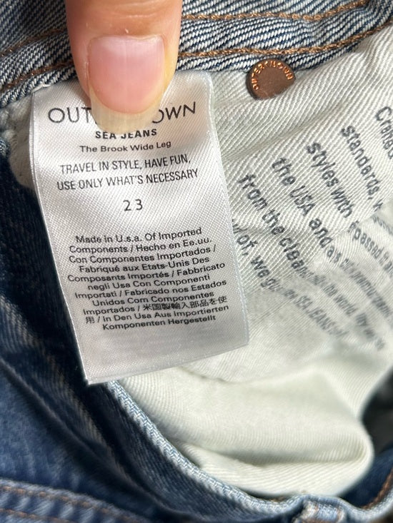 Outerknown 100% Organic Cotton Denim Brook Wide Leg Sea Jean