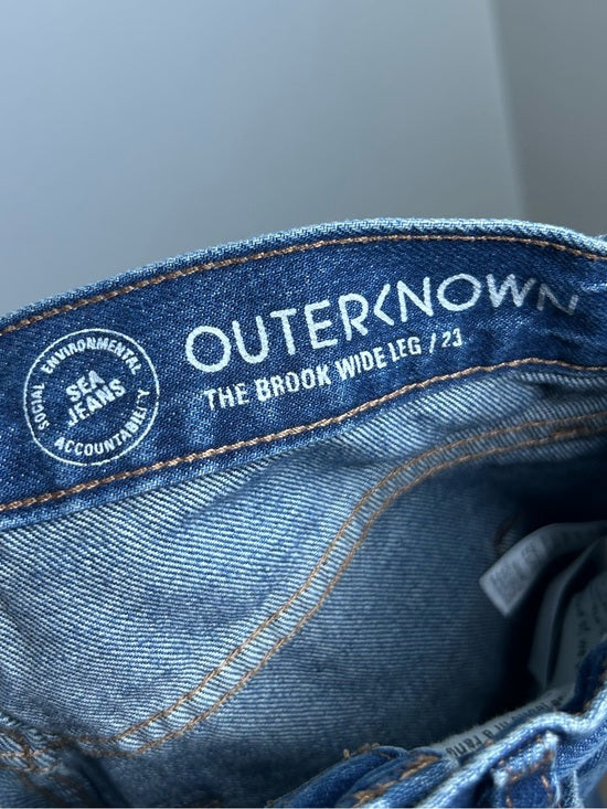 Outerknown 100% Organic Cotton Denim Brook Wide Leg Sea Jean