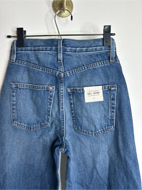 Outerknown 100% Organic Cotton Denim Brook Wide Leg Sea Jean
