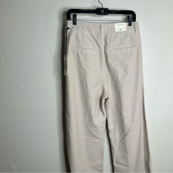 Citizens Of Humanity Citizens of Humanity 100% Cotton Payton Pleated Trouser Pant in Oysterette - Cotton