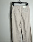 Citizens of Humanity 100% Cotton Payton Pleated Trouser Pant in Oysterette