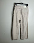 Citizens of Humanity 100% Cotton Payton Pleated Trouser Pant in Oysterette
