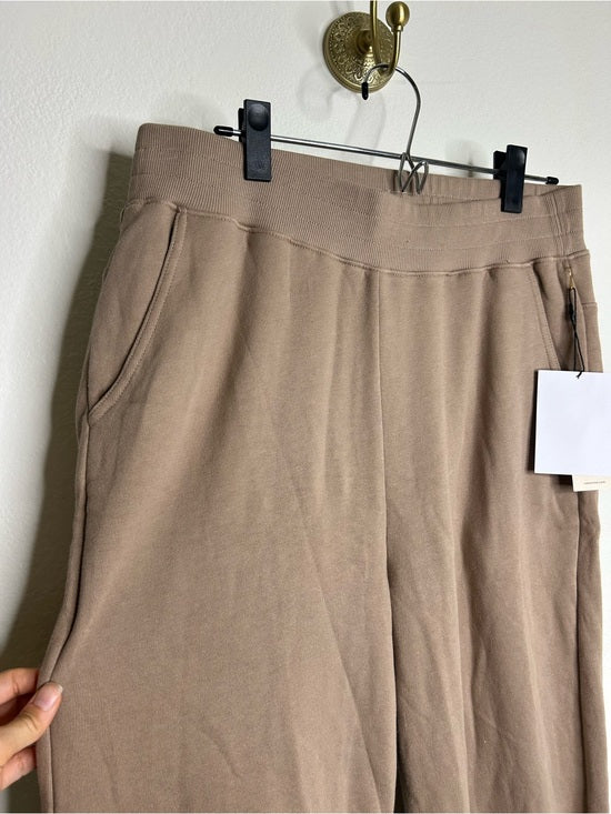 Nation LA 100% Cotton Wide Leg Flare Pull on Sweatpant in Mushroom