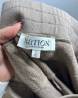 Nation LA 100% Cotton Wide Leg Flare Pull on Sweatpant in Mushroom