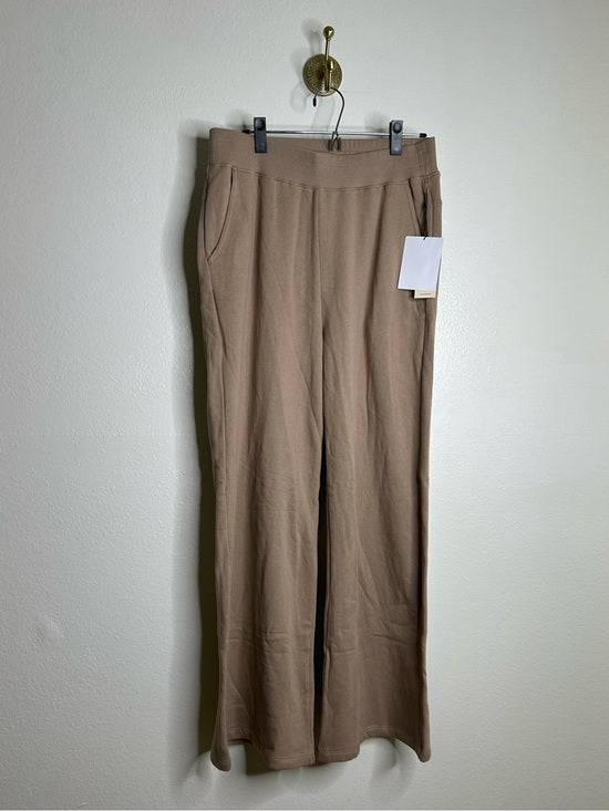 Nation LTD Nation LA 100% Cotton Wide Leg Flare Pull on Sweatpant in Mushroom - Cotton