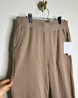 Nation LA 100% Cotton Wide Leg Flare Pull on Sweatpant in Mushroom