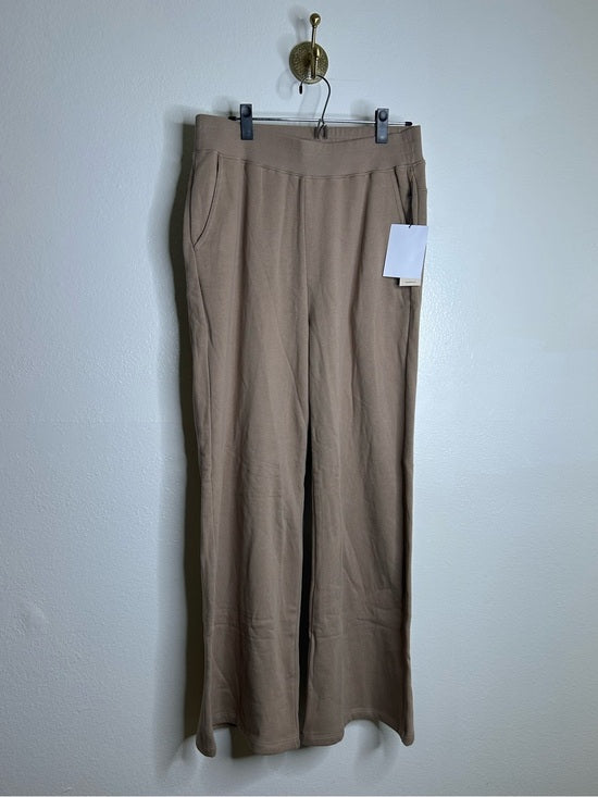 Nation LA 100% Cotton Wide Leg Flare Pull on Sweatpant in Mushroom