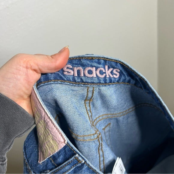 MOTHER 100% Cotton SNACKS High Waist Double Stack Ankle Straight Leg Jean