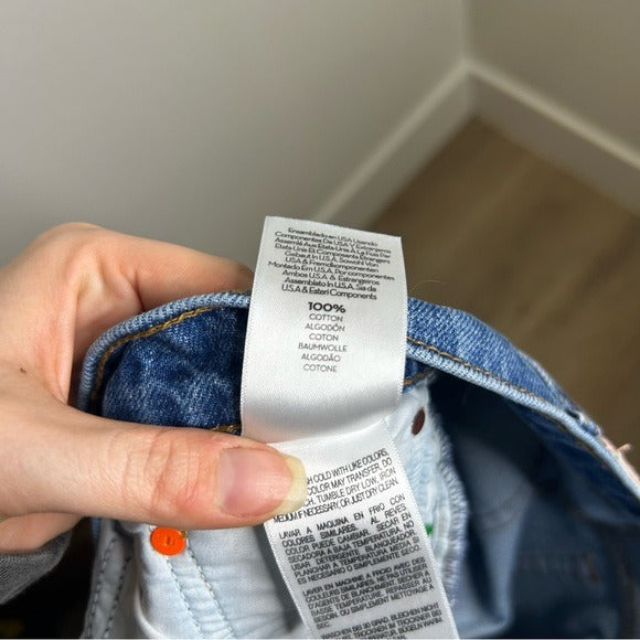MOTHER 100% Cotton SNACKS High Waist Double Stack Ankle Straight Leg Jean