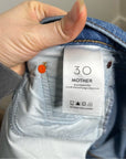 MOTHER 100% Cotton SNACKS High Waist Double Stack Ankle Straight Leg Jean