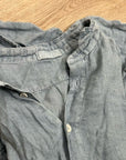 CP Shades 100% Linen Blue Tunic Long Sleeve