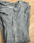 CP Shades 100% Linen Blue Tunic Long Sleeve
