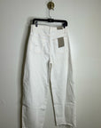 Hudson 100% Cotton White Distressed Bailey Barrel Jean Contrast Stitching