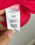 Nation LA 100% Cotton Emmy Flutter Sleeve Short Sleeve T- Shirt in Red