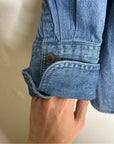 BR Cotton Hemp Denim Chambray Long Sleeve Button Down Top