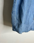 BR Cotton Hemp Denim Chambray Long Sleeve Button Down Top