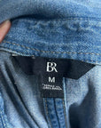 BR Cotton Hemp Denim Chambray Long Sleeve Button Down Top