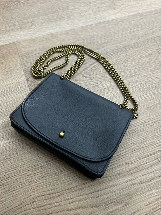 Madewell 100% Cow Leather Black Chain Crossbody Envelope Bag