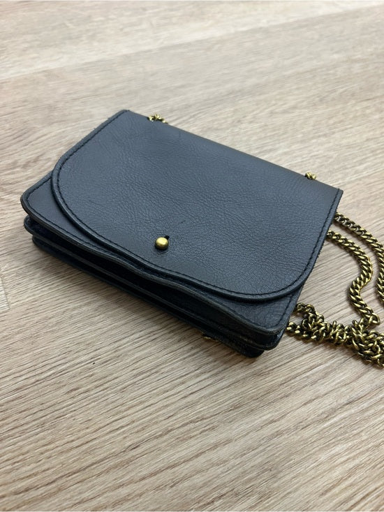 Madewell 100% Cow Leather Black Chain Crossbody Envelope Bag