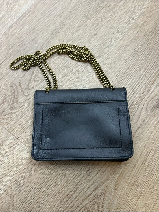 Madewell 100% Cow Leather Black Chain Crossbody Envelope Bag