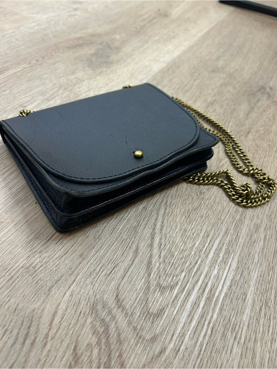 Madewell 100% Cow Leather Black Chain Crossbody Envelope Bag