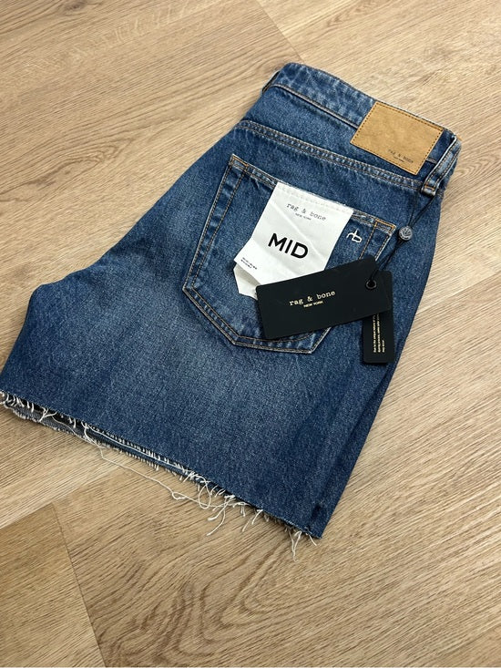 Rag &amp; Bone 100% Cotton Denim Rosa Mid Rise Relaxed Fit Jean Shorts