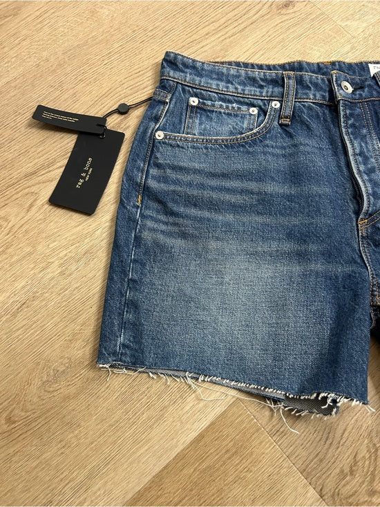 Rag &amp; Bone 100% Cotton Denim Rosa Mid Rise Relaxed Fit Jean Shorts