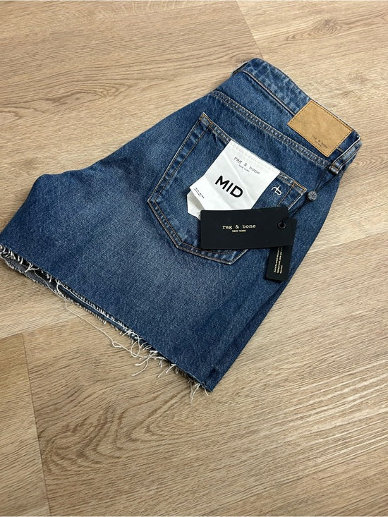 Rag &amp; Bone 100% Cotton Denim Rosa Mid Rise Relaxed Fit Jean Shorts