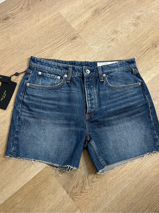 Rag &amp; Bone 100% Cotton Denim Rosa Mid Rise Relaxed Fit Jean Shorts