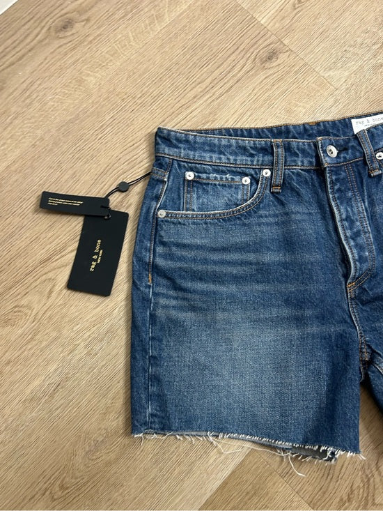 Rag &amp; Bone 100% Cotton Denim Rosa Mid Rise Relaxed Fit Jean Shorts