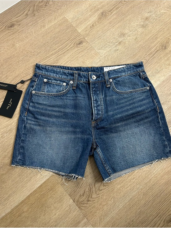 Rag &amp; Bone 100% Cotton Denim Rosa Mid Rise Relaxed Fit Jean Shorts