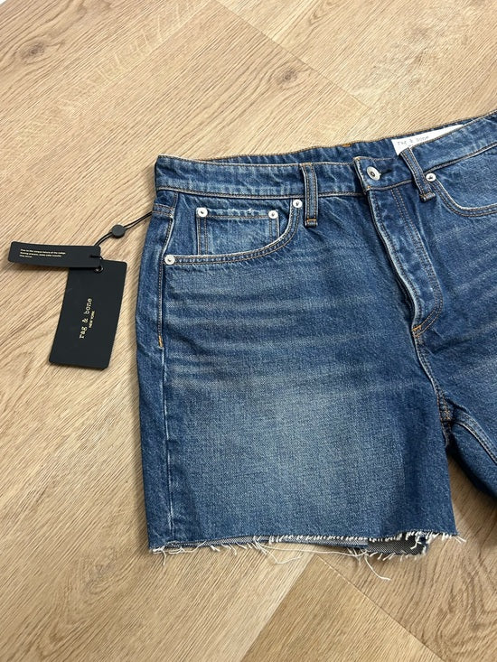 Rag &amp; Bone 100% Cotton Denim Rosa Mid Rise Relaxed Fit Jean Shorts