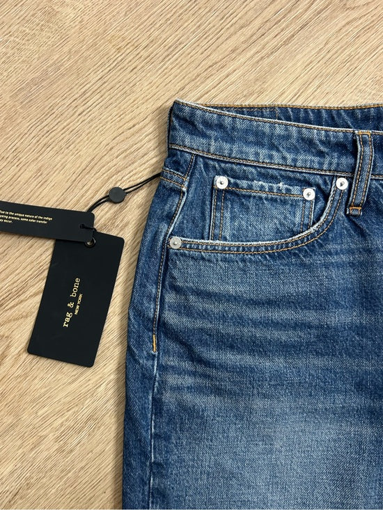 Rag &amp; Bone 100% Cotton Denim Rosa Mid Rise Relaxed Fit Jean Shorts